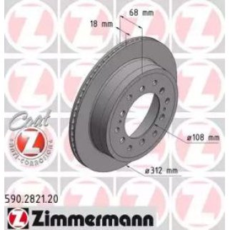 Диск тормозной Zimmermann 590.2821.20 фото