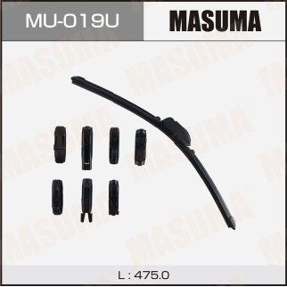 Щетка стеклоочистителя 475 мм бескаркасная 1 шт MASUMA Nano Graphite MU-019U фото