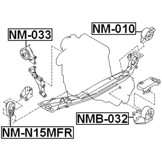 Опора двигателя задняя FEBEST NM-010 фото 2