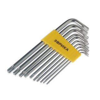Набор ключей TORX Г-обр. удлиненных (T9-T50) 10пр. ЭВРИКА фото 1
