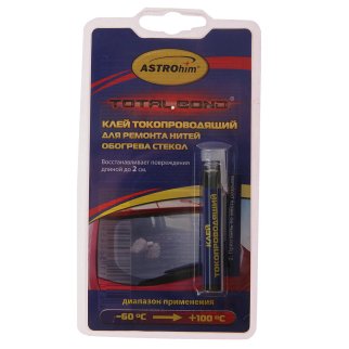 Клей токопроводящий для ремонта нитей обогрева стекол Astrohim блистер, 2 мл фото