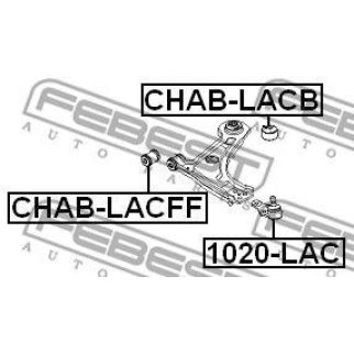 Сайлентблок передний подвески FEBEST CHAB-LACB фото