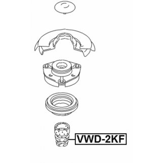 Отбойник амортизатора FEBEST VWD-2KF фото 2