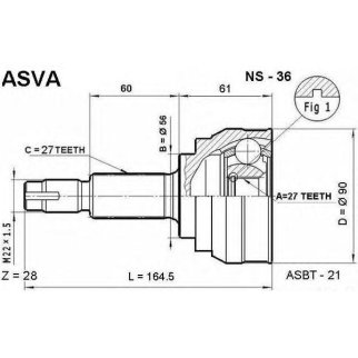 ШРУС наружный 27x56x27 фото