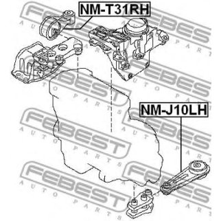 NM-T31RH_подушка двигателя пр.! Nissan X-Trail 09-13 фото