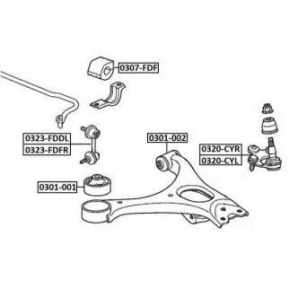 Опора шаровая ASVA 0320-CYR фото
