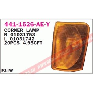 Фонарь указателя поворота лев (жёлтый) VW: LT 98-05 фото