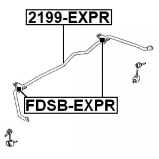 Втулка (сайлентблок) заднего стабилизатора FEBEST FDSB-EXPR фото 2