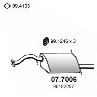 Глушитель основной ASSO 07.7006 фото