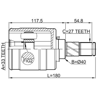 ШРУС внутренний FEBEST 0211-JJ10ELH фото 2