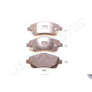 Колодки тормозные Japanparts PA-206AF фото