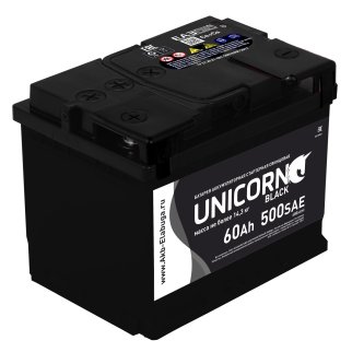 Аккумуляторная батарея UNICORN Black 6СТ 60 прям. 242х175х190 Россия 480А фото