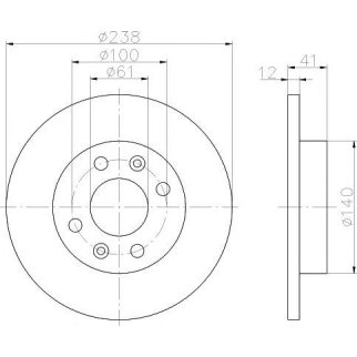 Диск тормозной передний не вентилируемый TEXTAR 92036103 фото