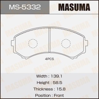 Колодки тормозные передние к-кт Masuma MS-5332 фото