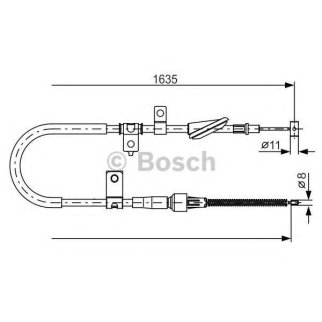 Трос стояночного тормоза SUZUKI Liana (01-) левый BOSCH фото