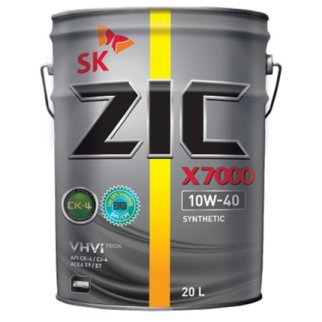 Масло моторное ZIC X7000 10W-40 полусинтетическое 20 л 192677 фото