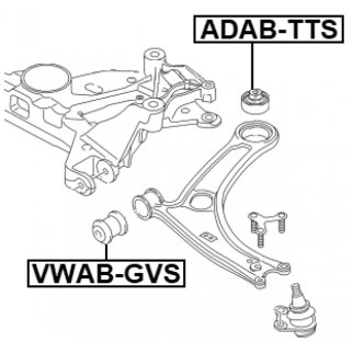 Сайлентблок задний переднего нижнего рычага фото 2