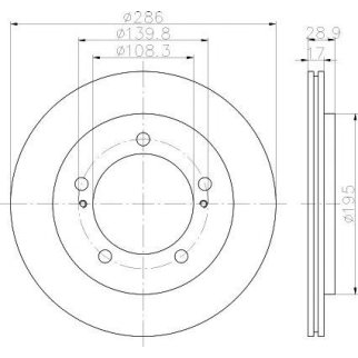 Диск тормозной передний вентилируемый MINTEX MDC1847 фото
