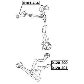 Сайлентблок рычага подвески верхнего перед прав/лев фото