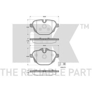 221545NK_колодки дисковые задние! с антискр. пл. BMW E60/E61 2.0/F10/Z4 3.5i 05> фото