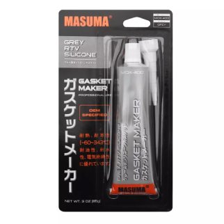 Герметик прокладка (высокотемпературный силиконовый) серый, туба 85гр (1/12/144) MASUMA MOX-400 фото