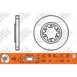 Диск тормозной передний вентилируемый NiBK RN1226 фото