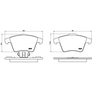 Колодки тормозные дисковые передн, VW: MULTIVAN V 1.9 TDI/2.0/2.0 BiTDI/2.0 BiTDI 4motion/2.0 TDI/2.0 TDI 4motion/2.5 TDI/2.5 TDI 4motion/3.2 V6/3.2 V6 4motion 03-, TRANSPORTER фото