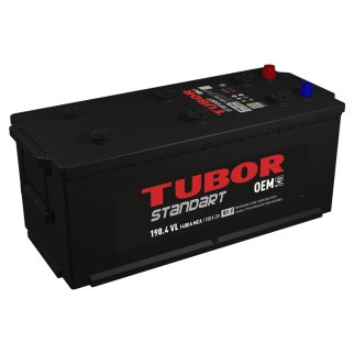 Аккумуляторная батарея TUBOR STANDART 6СТ190 (справа+(4)) 513х223х218 1150А фото