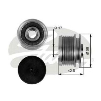 Шкив генератора GATES OAP7106 фото