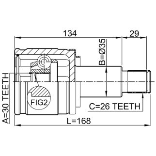 Шрус внутренний правый 30x35x26 фото 2