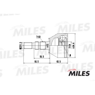 ШРУС наружный MILES GA20345 фото