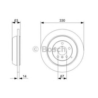 Диск тормозной задний BOSCH 0 986 479 330 фото