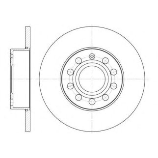 6650.00_диск тормозной задний! Audi A3, Skoda Octavia, VW Touran 1.4-2.0TDi 03> фото