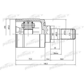 ШРУС внутренний 25x41x22 HYUNDAI ELANTRA HD 06- фото
