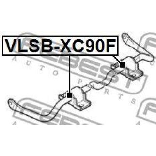 Втулка (сайлентблок) переднего стабилизатора FEBEST VLSB-XC90F фото