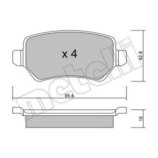 Колодки тормозные к-кт metelli 22-0542-1 фото