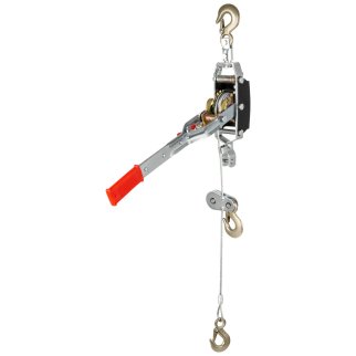 Лебедка рычажная, тяга - 4 т, подъем - 1, 6 т, двойное храповое колесо MATRIX 52225 фото