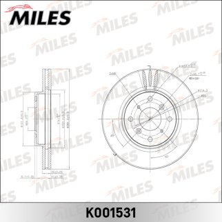 Диск тормозной HONDA ACCORD 1.8-2.3 98-03 передний фото