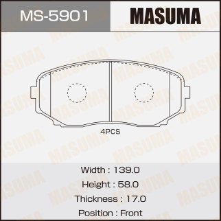 Колодки тормозные передние к-кт Masuma MS-5901 фото