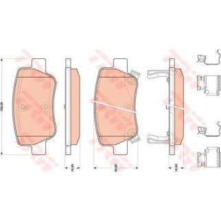 Колодки тормозные задние дисковые к-кт TRW GDB4175 фото