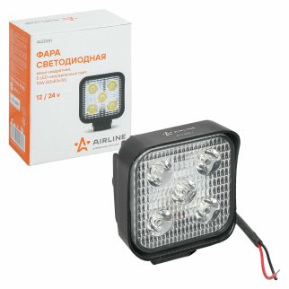 Фара светодиодная мини квадратная, 5 LED направленный свет, 15W (83х83х36) 12/24V (ALED011) фото