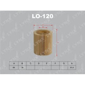 Фильтр масляный LYNXauto _LO120 фото