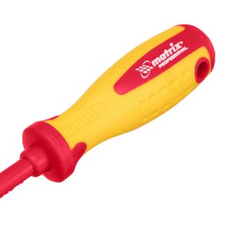 Отвертка isulated SL3,5х80мм, CrMo, до 1000В, двузкомп. рукоятка MATRIX фото 4