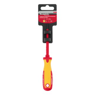 Отвертка isulated SL3,5х80мм, CrMo, до 1000В, двузкомп. рукоятка MATRIX фото 5