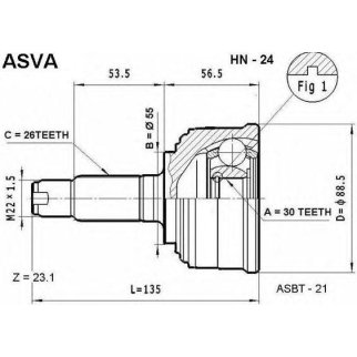 ШРУС НАРУЖНЫЙ 30x55x26 фото