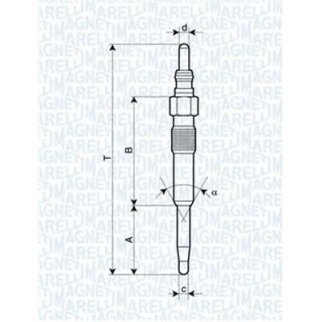 Свеча накаливания Magneti Marelli 062900038304 фото