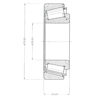 Подшипник ступицы для а/м MAN F2000/L2000/G90 перед. наруж. (ролик.конич.) (32207) (CS 1717) фото 3