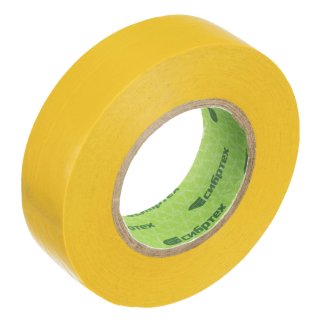 Изолента ПВХ, 19 мм х 20 м, желтая// Сибртех фото