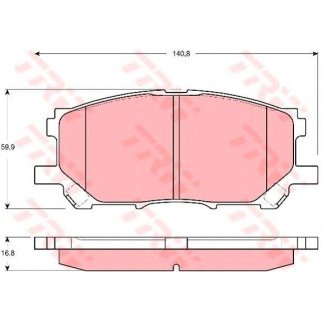 Колодки тормозные передние к-кт TRW GDB3338 фото