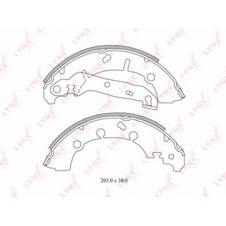 Колодки барабанные к-кт LYNXauto BS-3001 фото